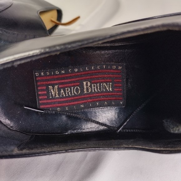 𝅺mario Bruni Black Lace Up Dress Shoes Men's Size 9 - Picture 8 of 9